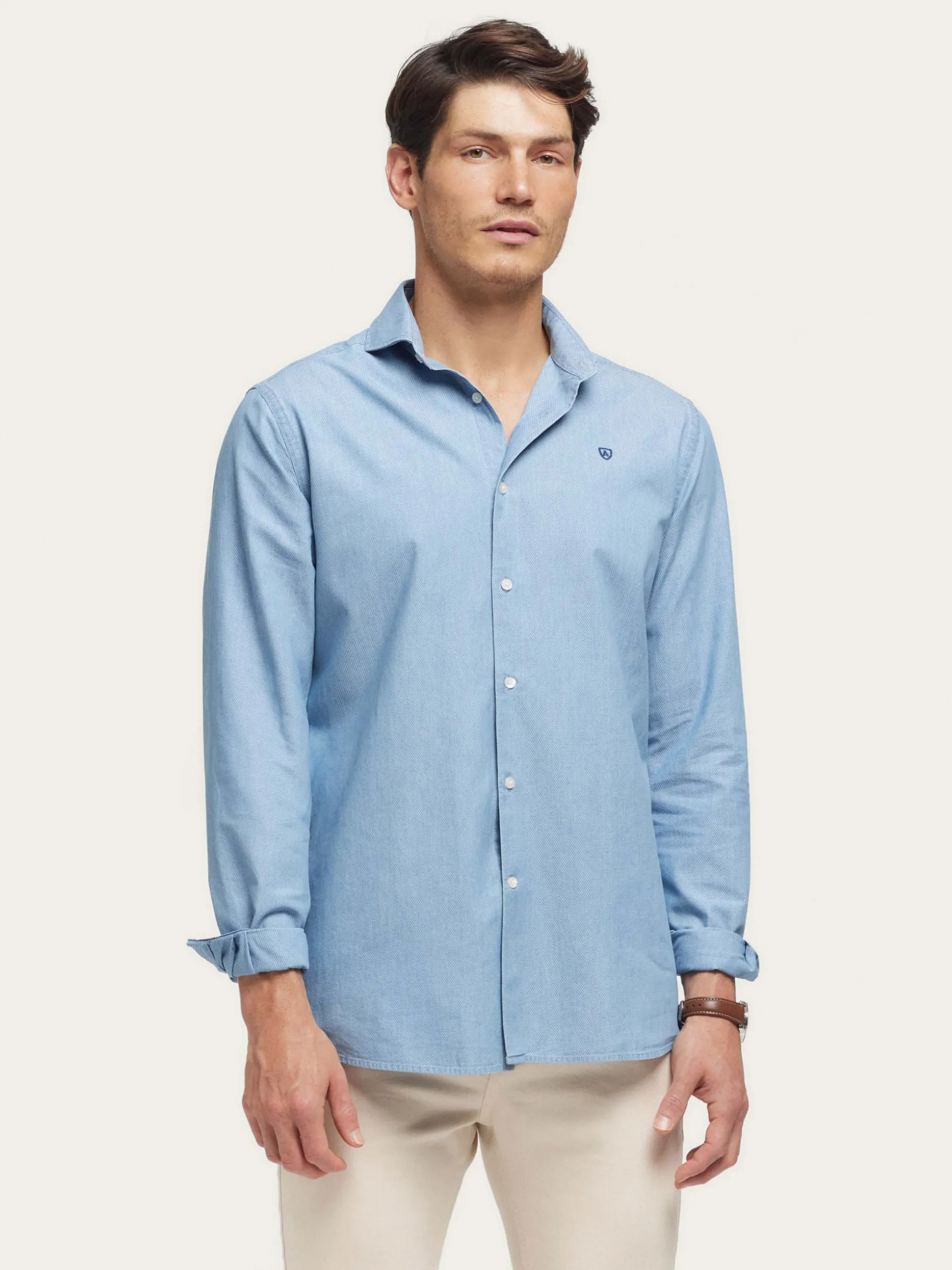 CAMISA DENIM STRUCTURE AZUL