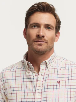 CAMISA FLANNEL CHECKS BURDEOS