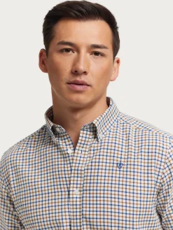 CAMISA FLANNEL CHECKS MOSTAZA