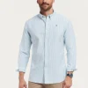 CAMISA OXFORD FANCY STR VERDE