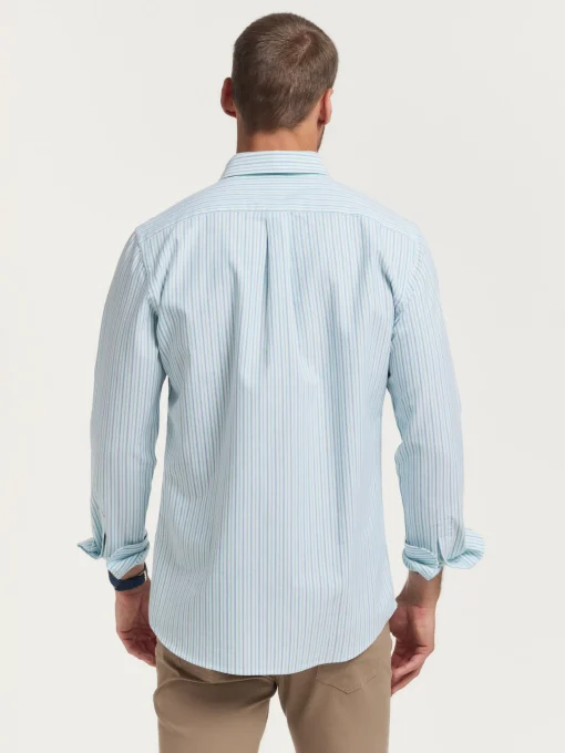 CAMISA OXFORD FANCY STR VERDE