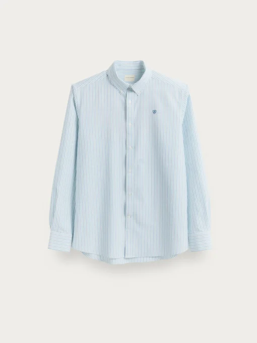 CAMISA OXFORD FANCY STR VERDE