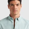 CAMISA OXFORD POCKET DYE VERDE AGUA