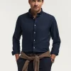 CAMISA OXFORD SOLID AZUL MARINO