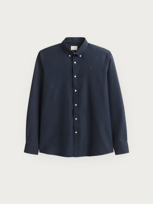 CAMISA OXFORD SOLID AZUL MARINO