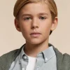 CAMISA OXFORD SOLID KIDS VERDE