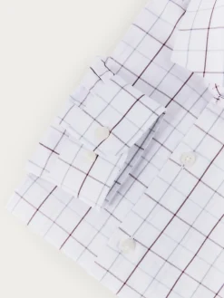 CAMISA POPELIN CUADROS KIDS BURDEOS