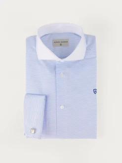 CAMISA RAYAS P.DOBLE AZUL