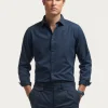 CAMISA TWILL DYE AZUL MARINO