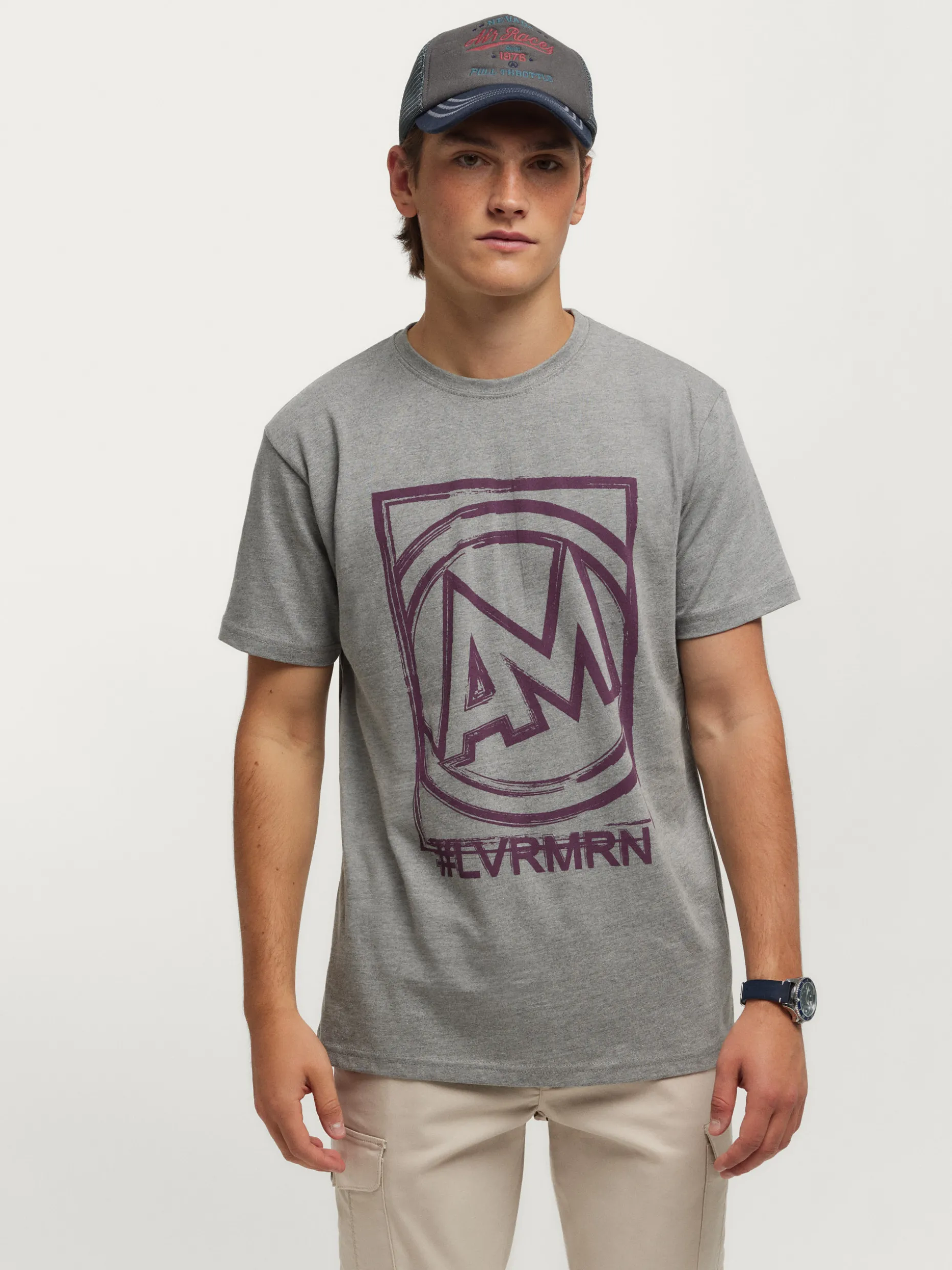 CAMISETA LOGO GRIS