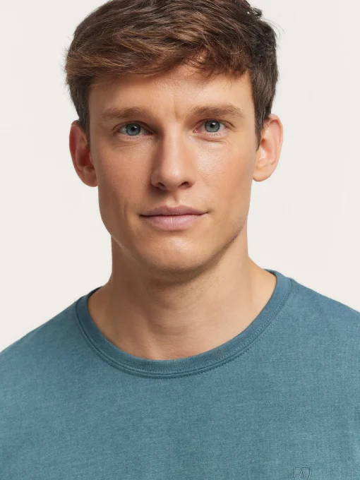 CAMISETA MELANGE AZUL