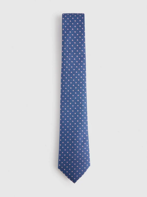 CORBATA JACQUARD MF AZUL MARINO
