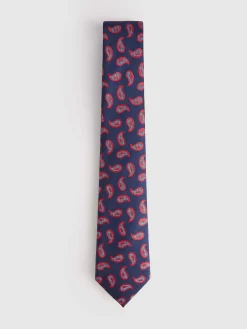 CORBATA JACQUARD MF AZUL MARINO