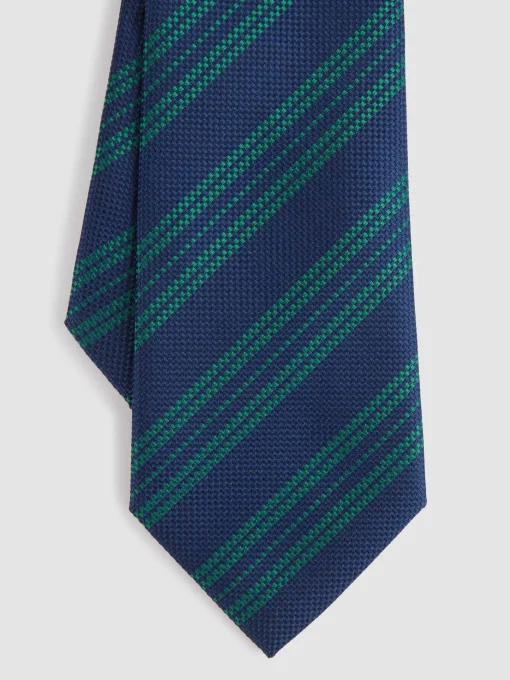 CORBATA JACQUARD MF AZUL MARINO