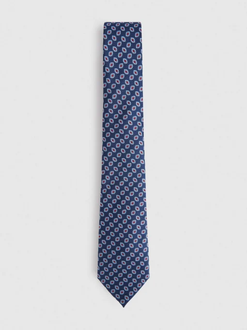 CORBATA JACQUARD MF AZUL MARINO