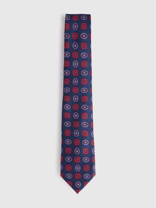 CORBATA JACQUARD MF AZUL MARINO