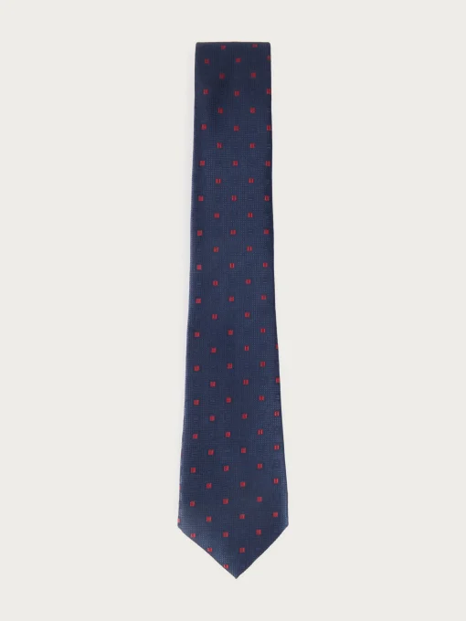CORBATA JACQUARD MF AZUL MARINO
