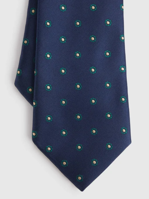 CORBATA JACQUARD MF AZUL MARINO