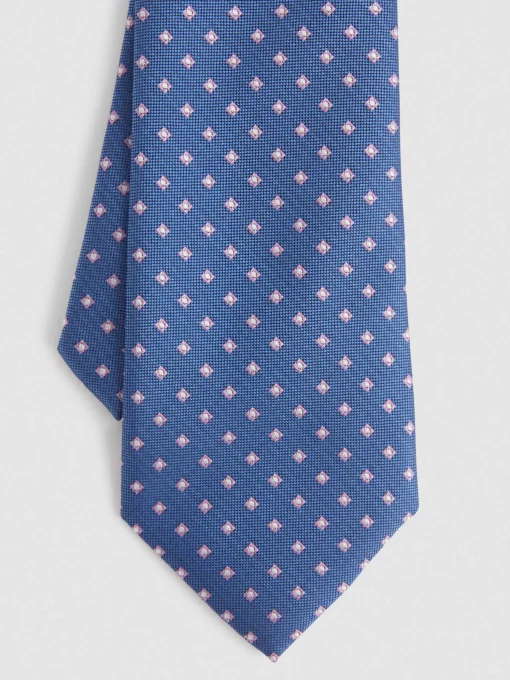CORBATA JACQUARD MF AZUL MARINO