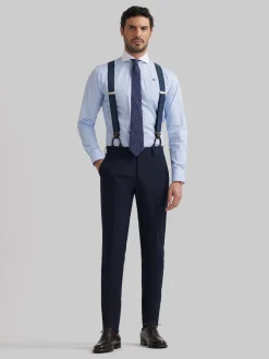 PANTALON TWILL CRUZADO AZUL MARINO