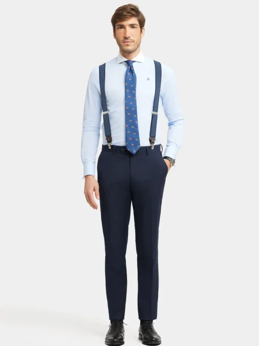 PANTALON TWILL CRUZADO AZUL MARINO