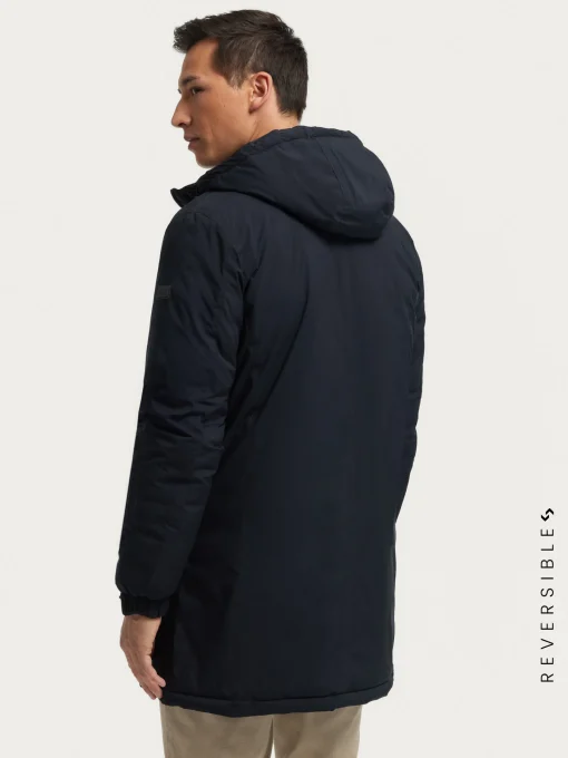 PARKA RATCHED REVERSIBLE AZUL MARINO | MARRÓN