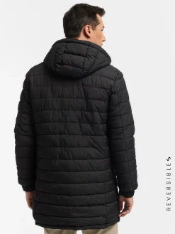 PARKA RATCHED REVERSIBLE AZUL MARINO | MARRÓN