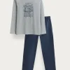 PIJAMA RETROCAR GRIS