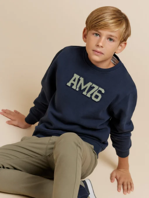 SUDADERA OFFICIAL KIDS AZUL MARINO