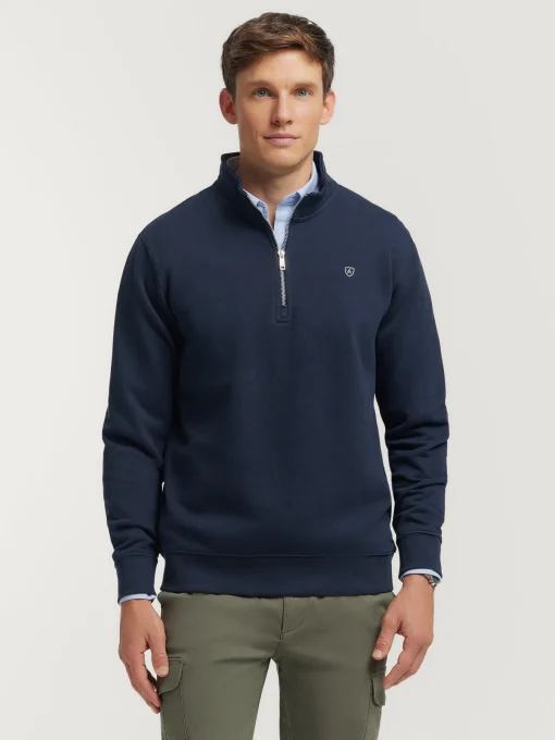 SUDADERA SINGLE AZUL MARINO